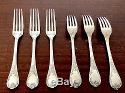 Christofle Marly Silver Plated Flatware Set 30 Pcs 6 People Excellent