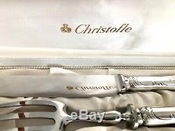 Christofle Marly Silver Plated New Large Carving Knif+fork Set