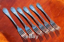 Christofle Marly Silver plated Dessert or Luncheon Forks Set of Six