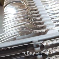 Christofle Marly Silverplate Flatware Set 30pcs in Case from JP Used