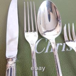 Christofle Marly Silverplate Flatware Set 30pcs in Case from JP Used