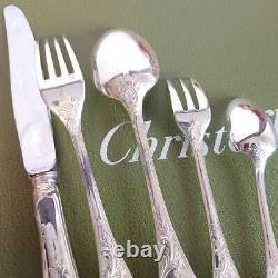 Christofle Marly Silverplate Flatware Set 30pcs in Case from JP Used