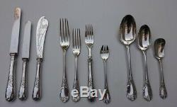 Christofle Marly Silverplate Flatware Set For 12, 120 Pieces France