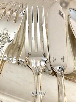 Christofle Marly Silverplated Fish Set 16 Pcs For 8 People Excellent