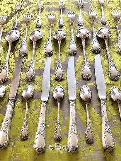 Christofle Marly Silverplated Flatware Dinner Set 30 Pcs For 6 People