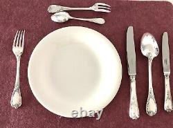 Christofle Marly Silverplated Flatware Set 36 Pc/ 6 People Excellent