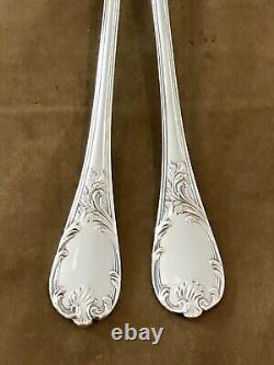 Christofle Marly Silverplated Large Service Set 2 Pcs Fork & Spoon