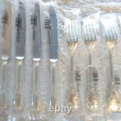 Christofle Marly Table Knife Folk Spoon Silver Cutlery 6ea Set of 30 withBox New