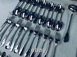 Christofle PERLES Flatware Table Dinner set Silver plate 73 pcs 12 Pers BOX TOP
