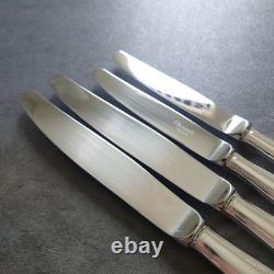 Christofle Perles 12pcs Silverplate Flatware Knife Fork Spoon Excellent