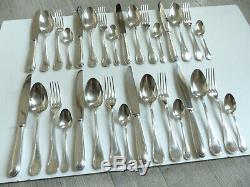 Christofle Perles Silver Plate Dinner Set Flatware 32 Pieces 8 Place Setting