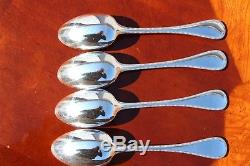 Christofle Perles Silver plated 12 Pieces Set in 4 Settings