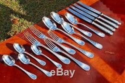 Christofle Perles Silver plated 16 Pieces Set in 4 Settings