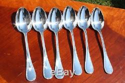 Christofle Perles Silver plated Table Spoons Set of Six