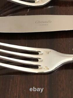 Christofle Pompadour Silverplated Flatware Set 24 Pc/ 6 People Excellent