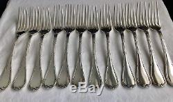Christofle Rubans Crossed Ribbons Silver Plated Complete Set 52 Pcs 12 People