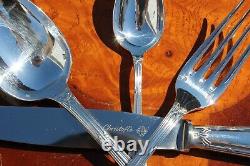 Christofle Rubans Silver Plated 16 Pieces Flatware Set in FOUR settings
