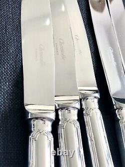 Christofle Rubans Silver Plated Flatware Dinner Set 48 Pcs / 12 People