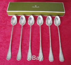 Christofle Rubans Silver-plate cocktail spoons 7,68 inches Set of 6