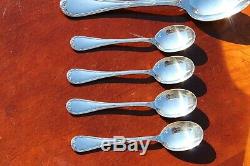 Christofle Rubans Silver plated Flatware 16 Pcs Set in Four Settings