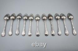 Christofle Rubans Silverplate Demitasse Spoons Set of 11 in Box