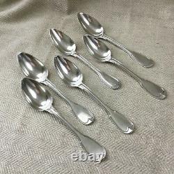 Christofle Silver Plate Cutlery Large Table Spoons Set Antique Silverware CHINON