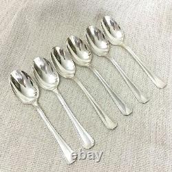 Christofle Silver Plate Cutlery Set BOREAL Large Table Spoons French Art Deco