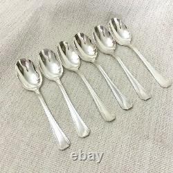 Christofle Silver Plate Cutlery Set BOREAL Large Table Spoons French Art Deco