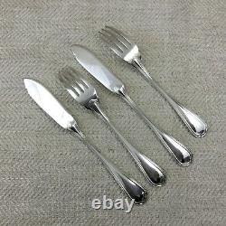 Christofle Silver Plated Cutlery Set Spatours Fish Knives Forks French Flatware