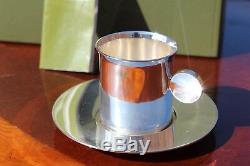 Christofle Silver Plated Espresso Coffee Cups Set of Two