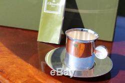 Christofle Silver Plated Espresso Coffee Cups Set of Two