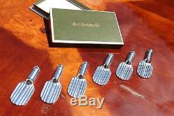 Christofle Silver Plated Knife Rests PORTE-COUTEAUX Set of Six