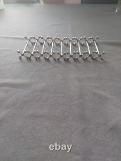 Christofle Silver Plated Set of 9Knife Rests Atomic Four Sided Ball Designs