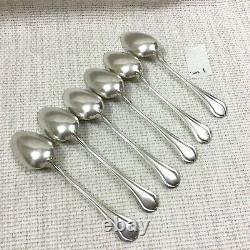 Christofle Silver Plated Teaspoons Set of 6 Spoons Printania French Flatware