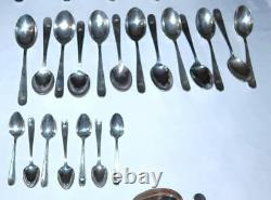 Christofle Silverplate 174 Piece Flatware with Castle Crown Emblem Service for 8+