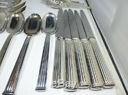Christofle Silverplate Triade 5 Piece Place Setting For 5 Flatware Set