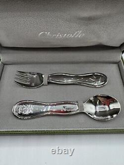Christofle Silverplated Two-Piece Baby Flatware Set
