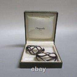 Christofle Silverware Napkin Rings 2 Pieces Set French Tableware with box