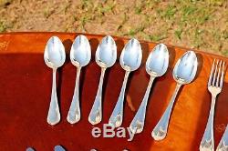 Christofle Spatours Silver Plated 18 Pcs DESSERT Set in Six Settings