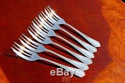 Christofle Spatours Silver Plated Cake Pastry Forks Set of Six
