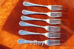 Christofle Spatours Silver plated 12 Pieces Fish Forks and Knives Set of SIX