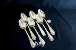 Christofle Spoons Coquille Berain Discontinued 6 Pcs. Shell Silverplate Rare