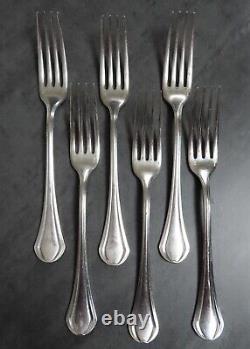 Christofle Table Forks Set of 6 French Art Deco Silver Plated Cutlery Printania