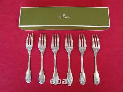 Christofle Vendome Arcantia Silver plated dessert forks Set of six