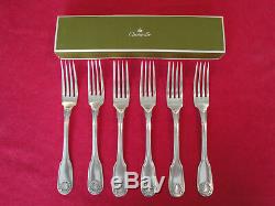 Christofle Vendome Arcantia Silver plated dinner forks Set of six