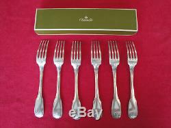 Christofle Vendome Arcantia Silver plated dinner forks Set of six