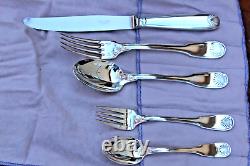 Christofle Vendome Silver Plated 30 Pieces Flatware Set for Six