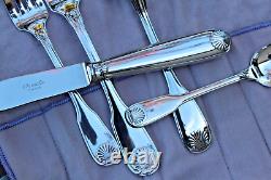 Christofle Vendome Silver Plated 30 Pieces Flatware Set for Six