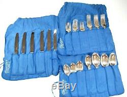 Christofle Vendome Silver Plated Flatware 30 Piece Set for 6 Tarnish Resist Bags