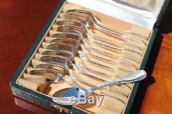 Christofle Versailles Silver Plated Demitasse Moka Espresso Spoons Set of Twelve